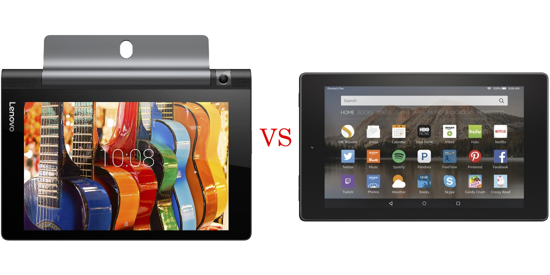 Lenovo Yoga Tab 3 versus Amazon Fire HD 8 3